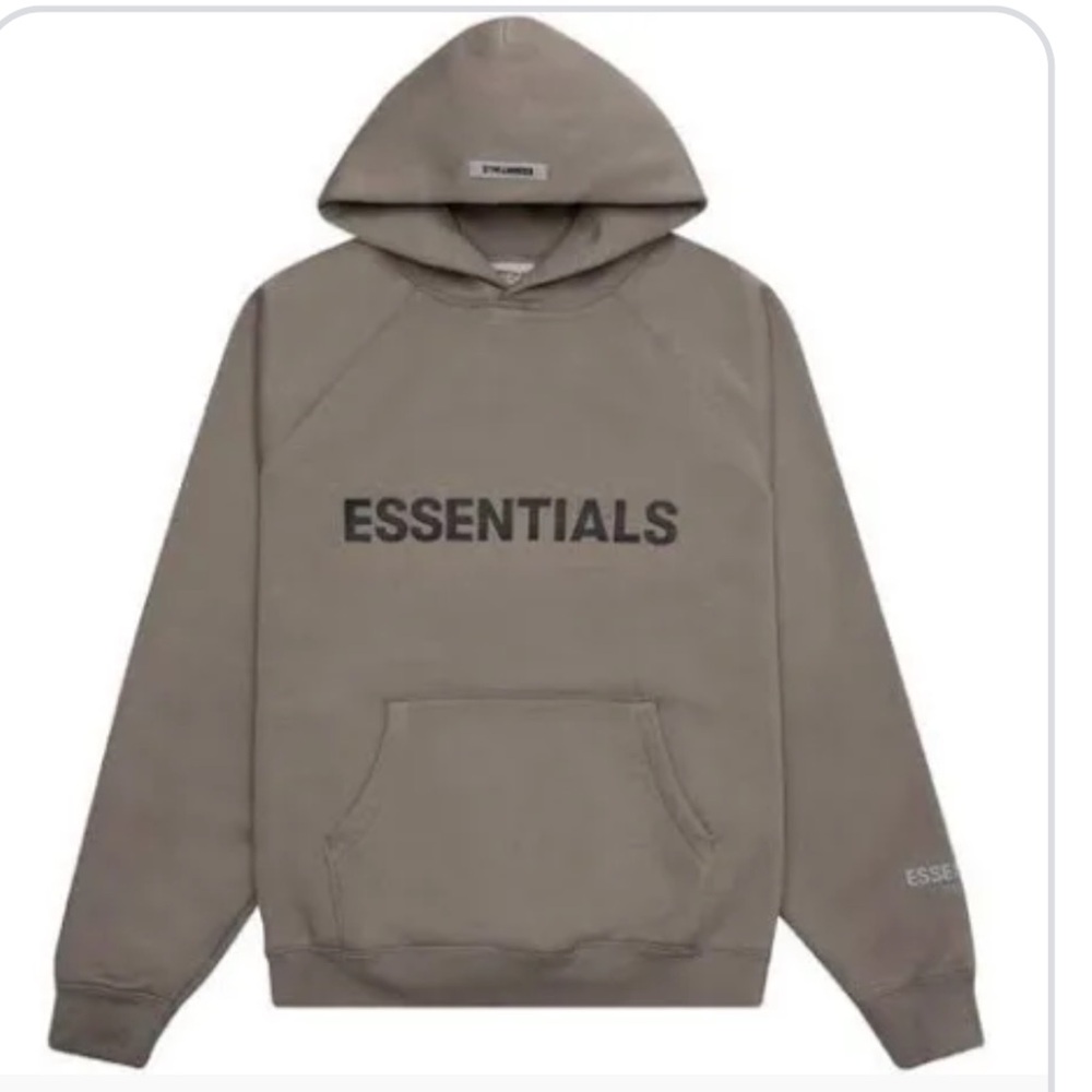Brown and Black Essentials Hoodie